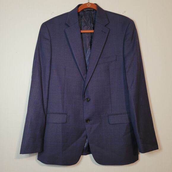 Lauren Ralph Lauren wool single breasted two button blazer men's size 40R blue - Picture 1 of 10
